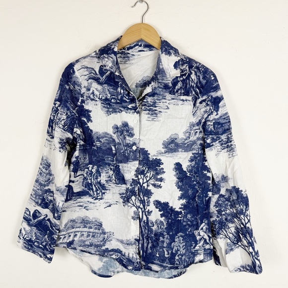 COS French Etoile blue linen set - Picture 4 of 16